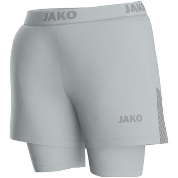 JAKO 2-in-1 Short Power Damen (hellgrau)