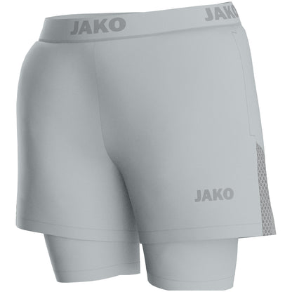 JAKO 2-in-1 Short Power Damen (hellgrau)