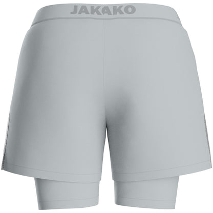JAKO 2-in-1 Short Power Damen (hellgrau)