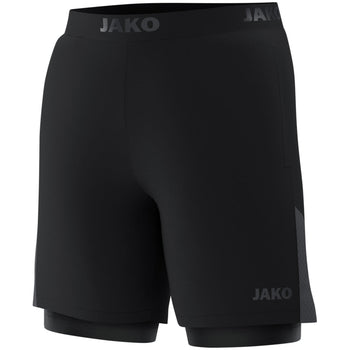 JAKO 2-in-1 Short Power Unisex Schwarz