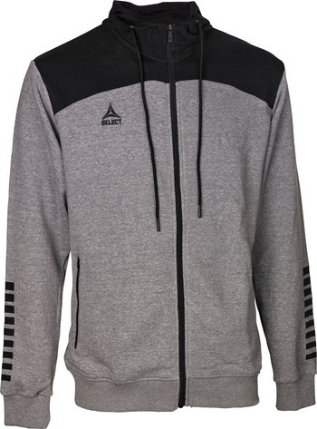 SELECT Kapuzen-Sweatjacke Oxford v22 Unisex Grau