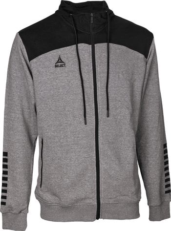 SELECT Kapuzen-Sweatjacke Oxford v22 Kind (schwarz/grau)