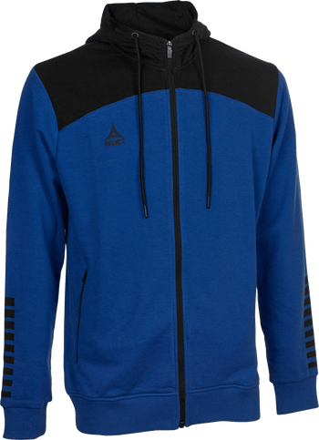 SELECT Kapuzen-Sweatjacke Oxford v22 (blau/schwarz)