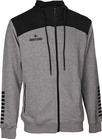 DERBYSTAR Kapuzen-Sweatjacke Ultimo v23 Kind (schwarz/grau)