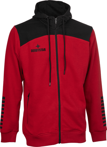 DERBYSTAR Kapuzen-Sweatjacke Ultimo v23 Kind (rot/schwarz)