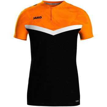 JAKO Polo Iconic (schwarz/neonorange)