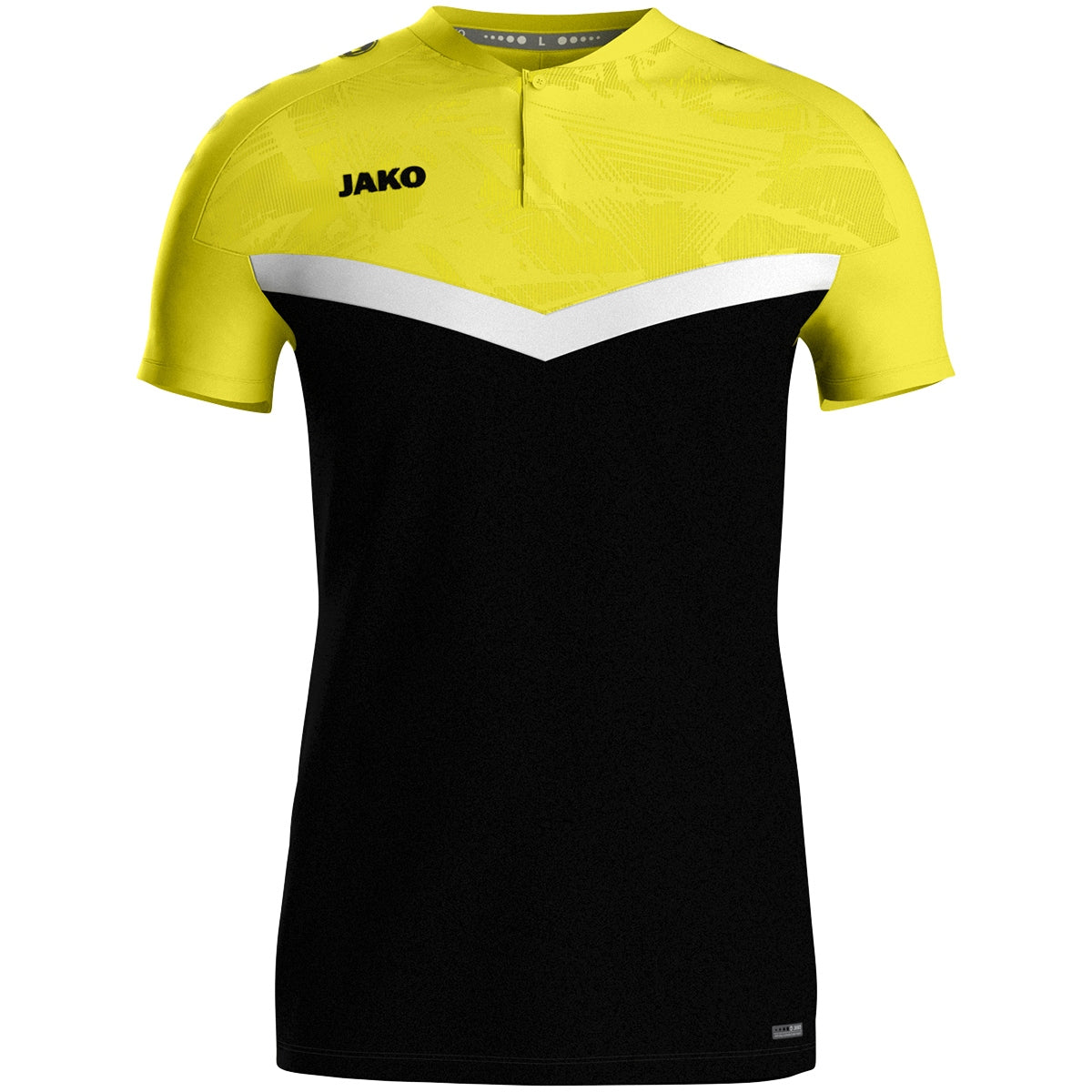JAKO Polo Iconic (schwarz/soft yellow)