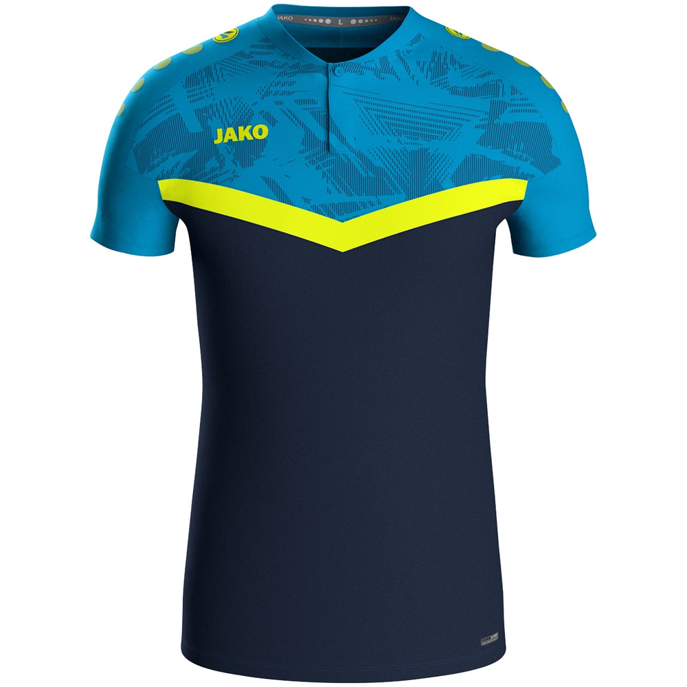 JAKO Polo Iconic (marine/JAKO blau/neongelb)