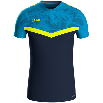 JAKO Polo Iconic (marine/JAKO blau/neongelb)