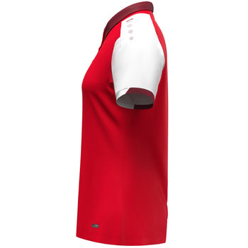 JAKO Polo Dynamic Damen (rot/weiß/dunkelrot)