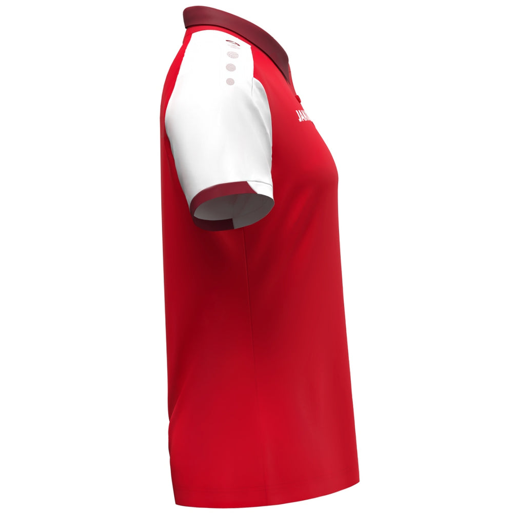 JAKO Polo Dynamic Damen (rot/weiß/dunkelrot)