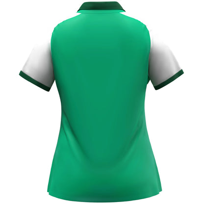 JAKO Polo Dynamic Damen (grün/weiß/dunkelgrün)