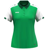 JAKO Polo Dynamic Damen (grün/weiß/dunkelgrün)