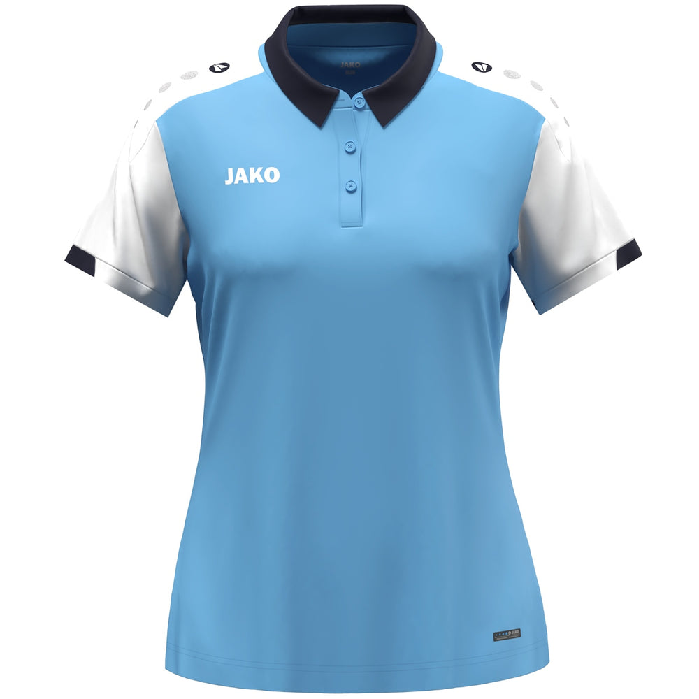JAKO Polo Dynamic Damen (skyblue/weiß/marine)