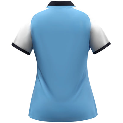 JAKO Polo Dynamic Damen (skyblue/weiß/marine)