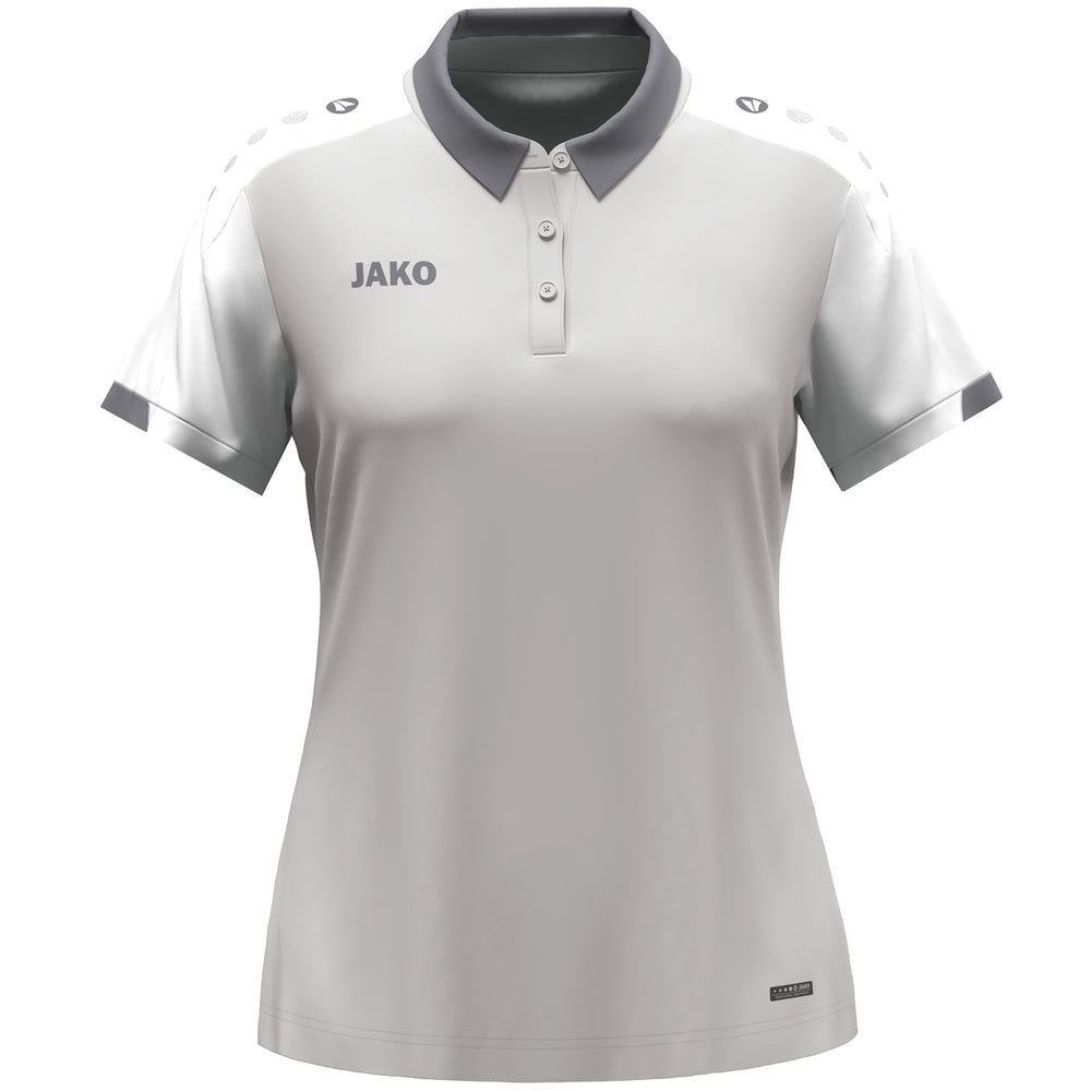JAKO Polo Dynamic Damen (hellgrau/weiß/grau)