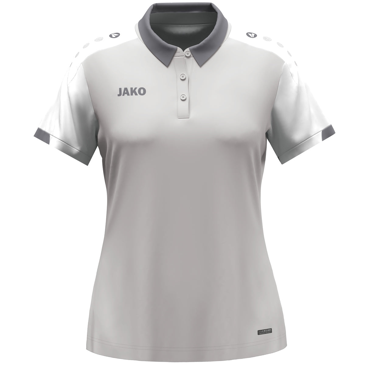 JAKO Polo Dynamic Damen (hellgrau/weiß/grau)