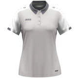 JAKO Polo Dynamic Damen (hellgrau/weiß/grau)