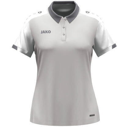 JAKO Polo Dynamic Damen (hellgrau/weiß/grau)