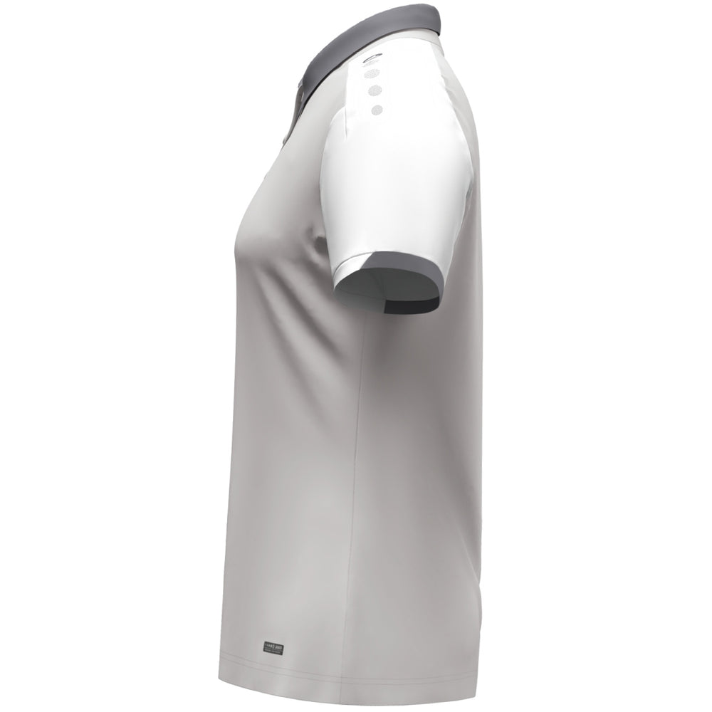 JAKO Polo Dynamic Damen (hellgrau/weiß/grau)