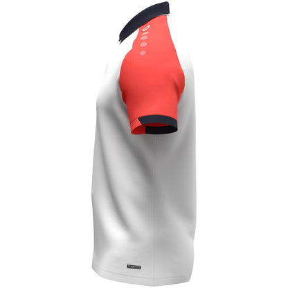 JAKO Polo Dynamic (weiß/coral/marine)