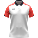 JAKO Polo Dynamic (weiß/coral/marine)