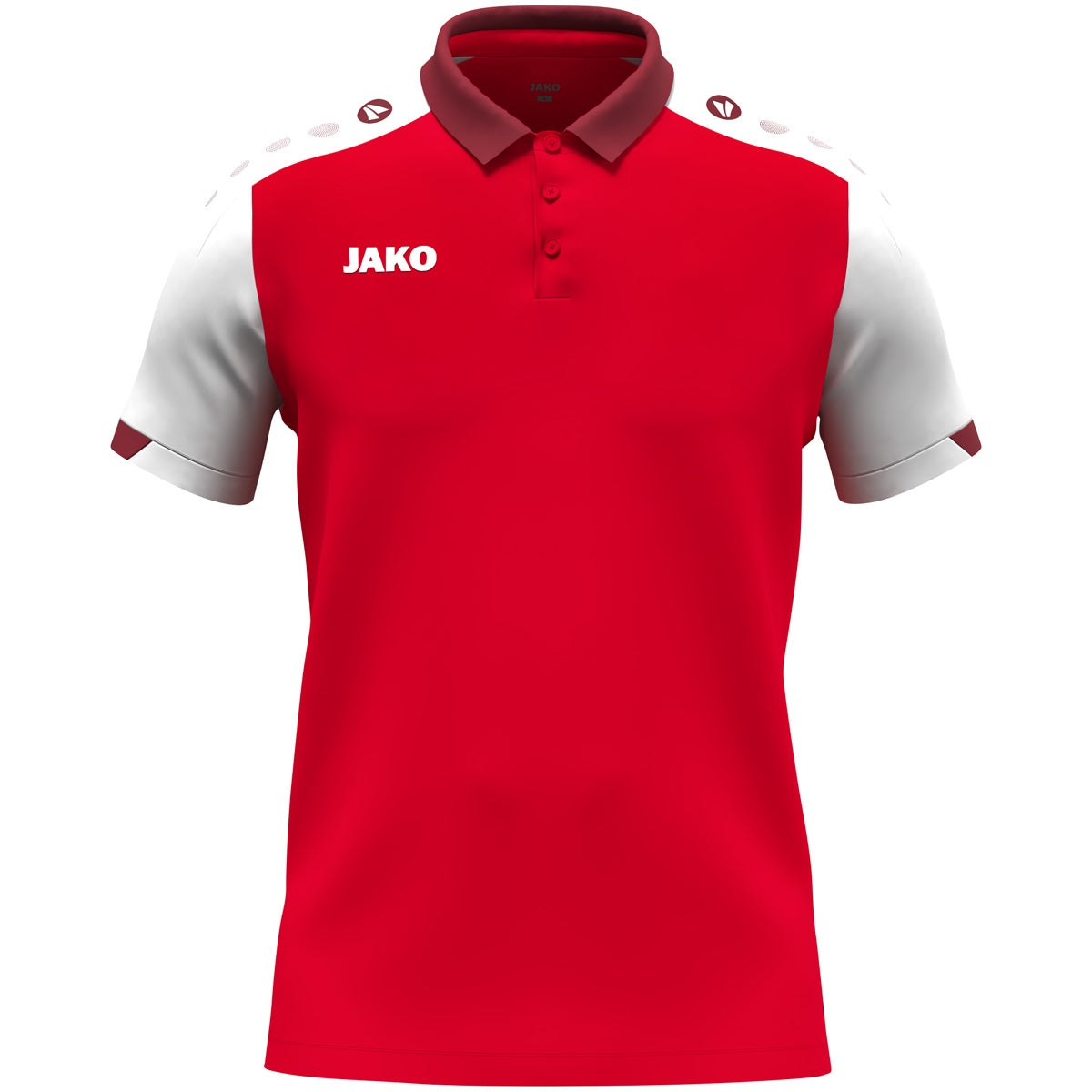 JAKO Polo Dynamic (rot/weiß/dunkelrot)