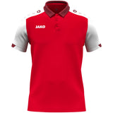 JAKO Polo Dynamic (rot/weiß/dunkelrot)