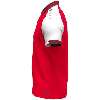 JAKO Polo Dynamic (rot/weiß/dunkelrot)