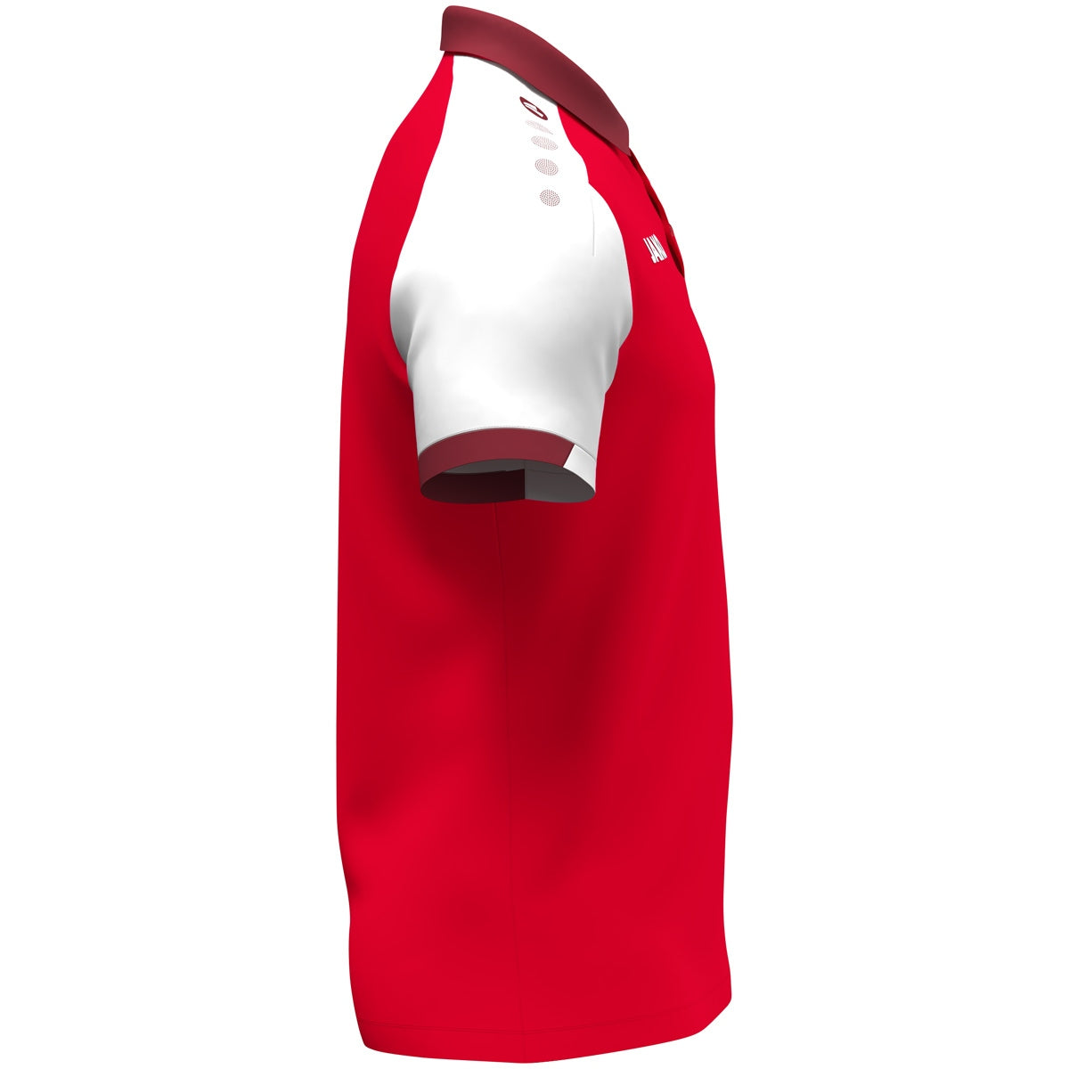 JAKO Polo Dynamic (rot/weiß/dunkelrot)