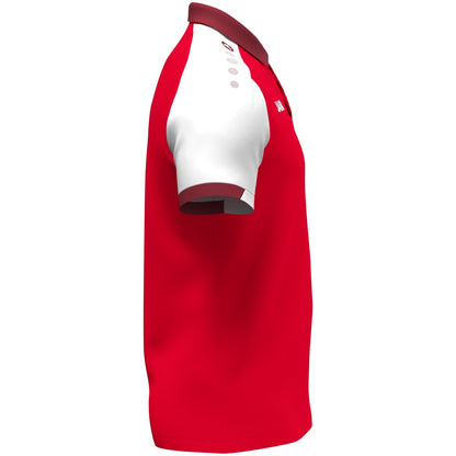 JAKO Polo Dynamic (rot/weiß/dunkelrot)