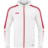 JAKO Kapuzenjacke Power (weiß/rot)