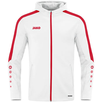JAKO Kapuzenjacke Power (weiß/rot)