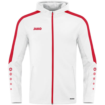 JAKO Kapuzenjacke Power (weiß/rot)