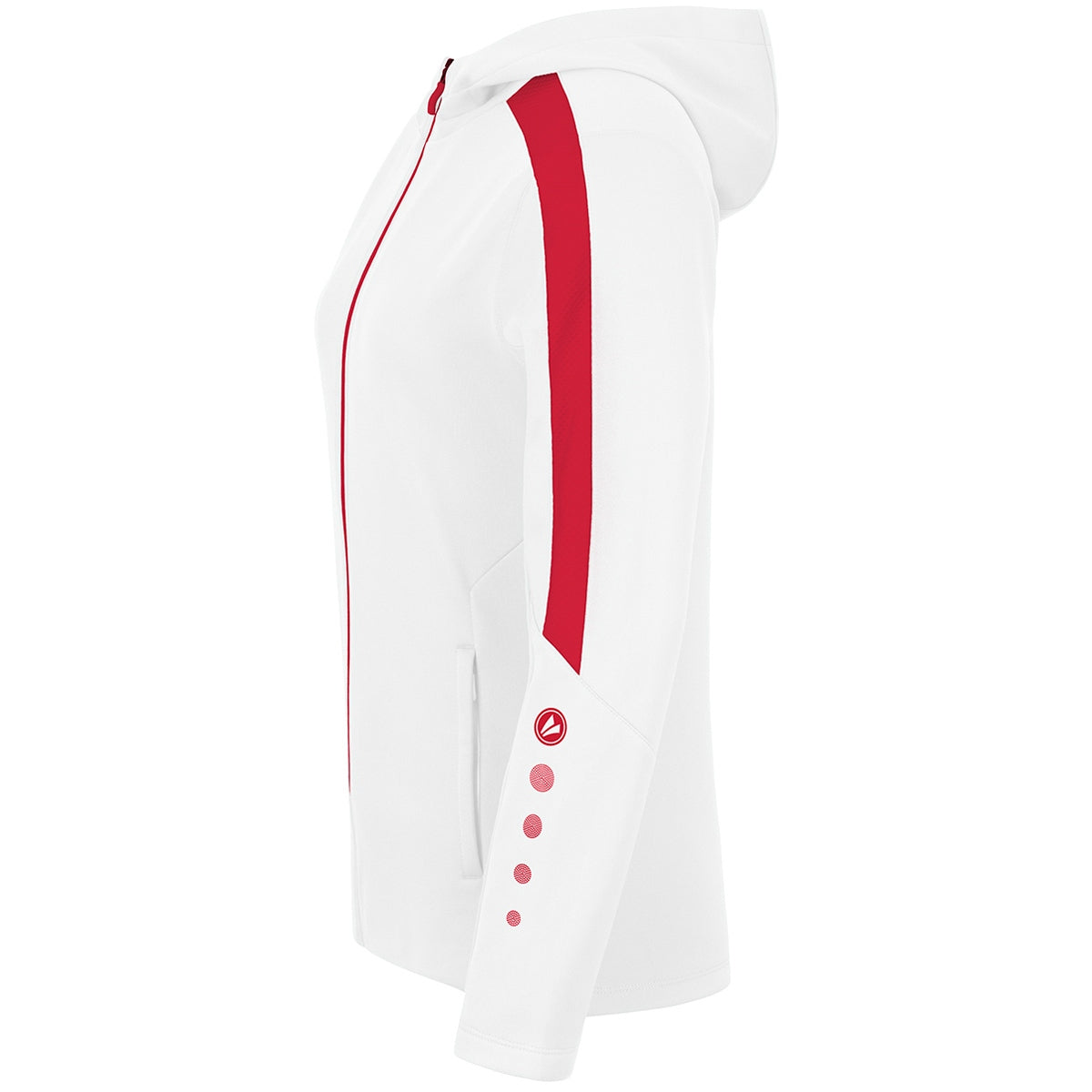 JAKO Kapuzenjacke Power Damen (weiß/rot)