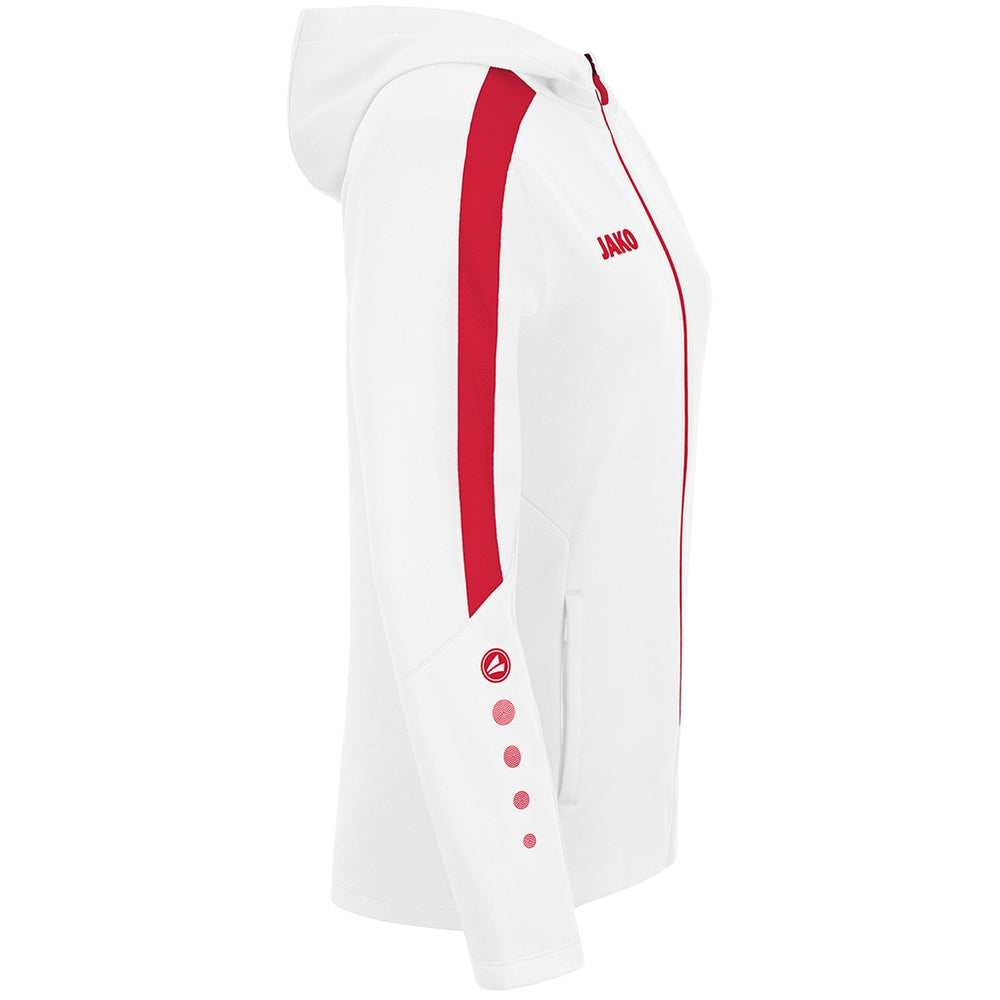 JAKO Kapuzenjacke Power Damen (weiß/rot)