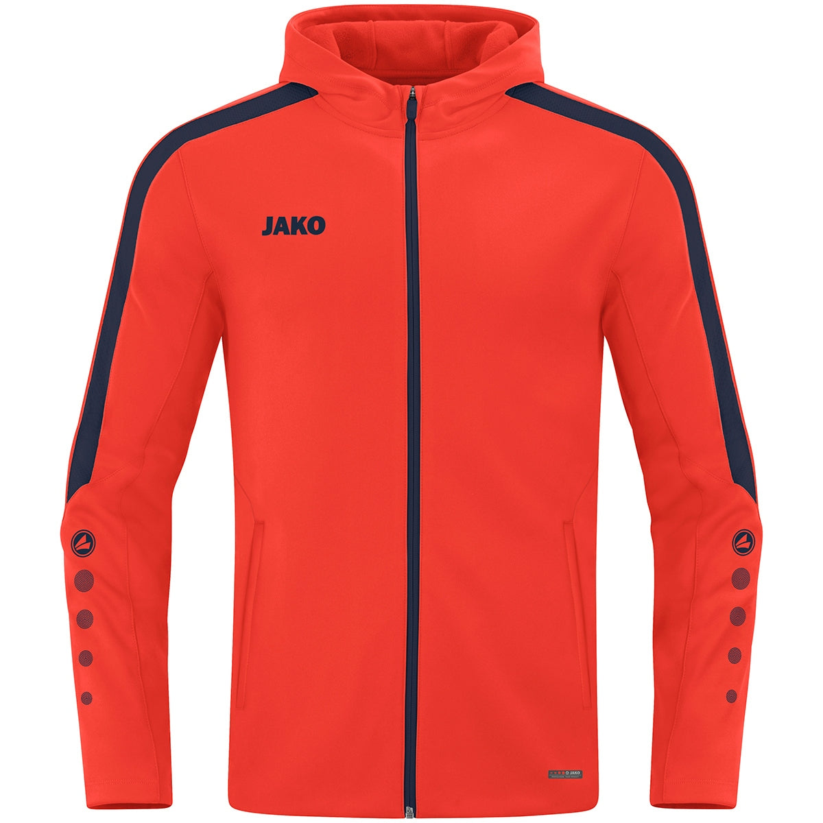 JAKO Kapuzenjacke Power (flame/marine)