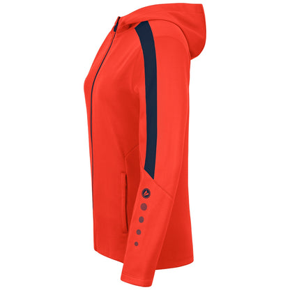 JAKO Kapuzenjacke Power Damen (flame/marine)