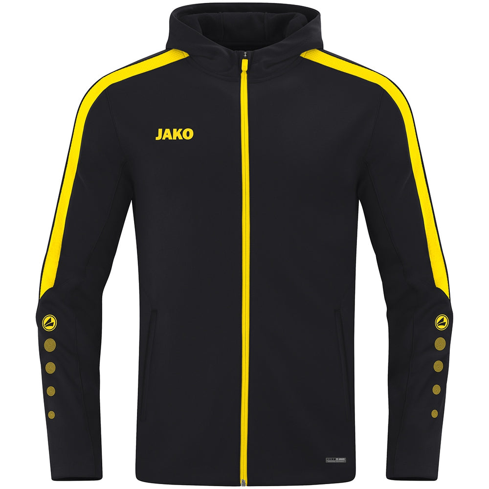 JAKO Kapuzenjacke Power (schwarz/citro)