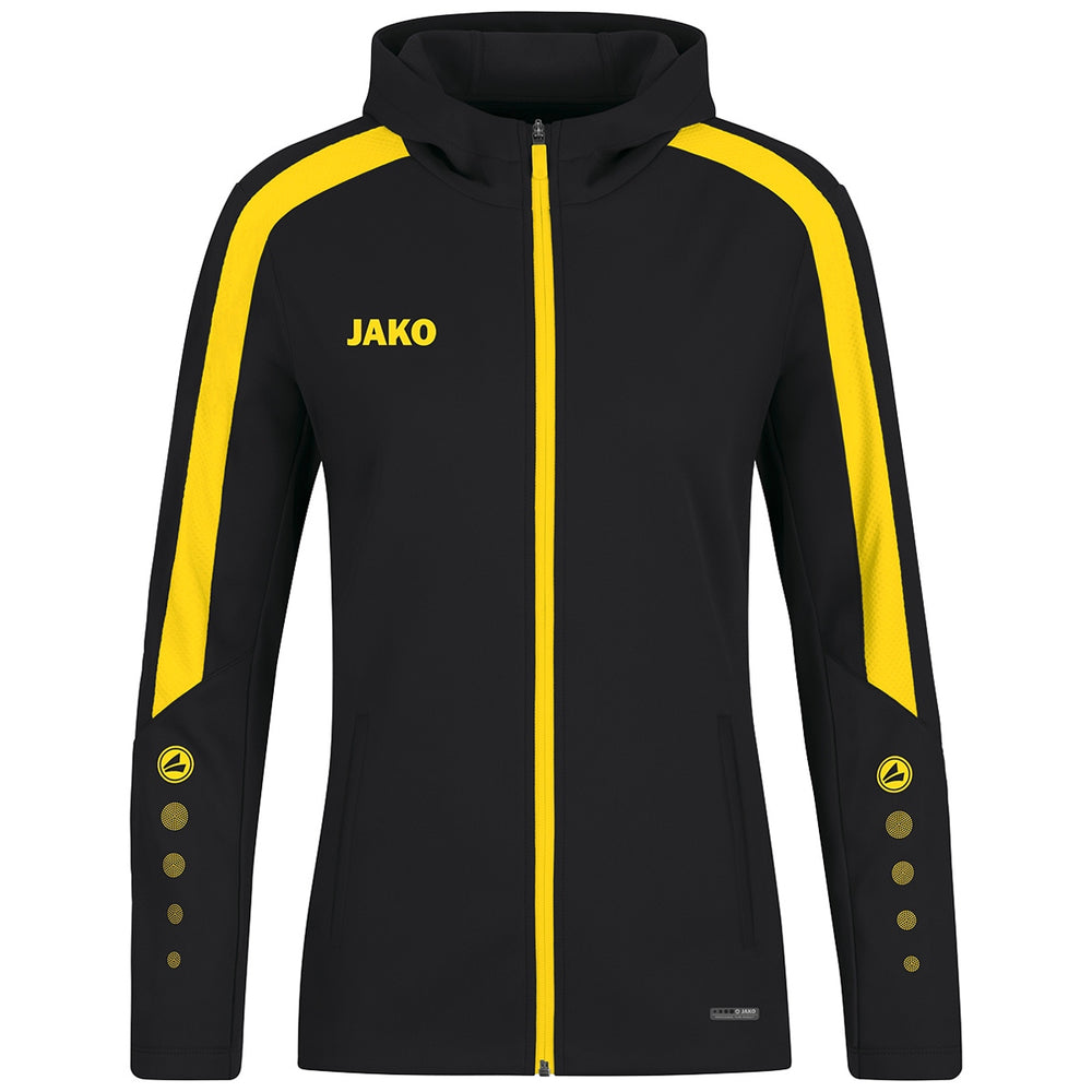 JAKO Kapuzenjacke Power Damen (schwarz/citro)