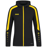 JAKO Kapuzenjacke Power Damen (schwarz/citro)