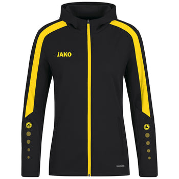 JAKO Kapuzenjacke Power Damen (schwarz/citro)