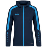 JAKO Kapuzenjacke Power Damen (marine/skyblue)