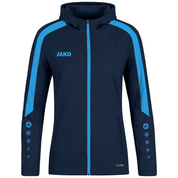 JAKO Kapuzenjacke Power Damen (marine/skyblue)