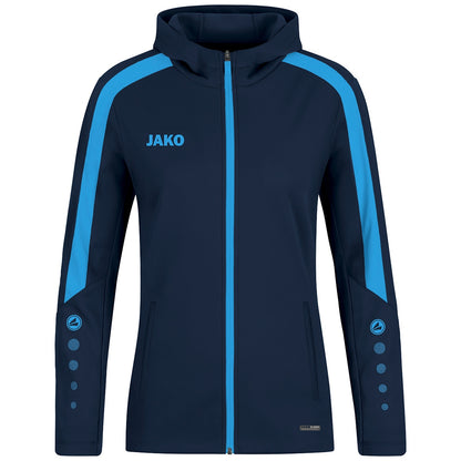 JAKO Kapuzenjacke Power Damen (marine/skyblue)