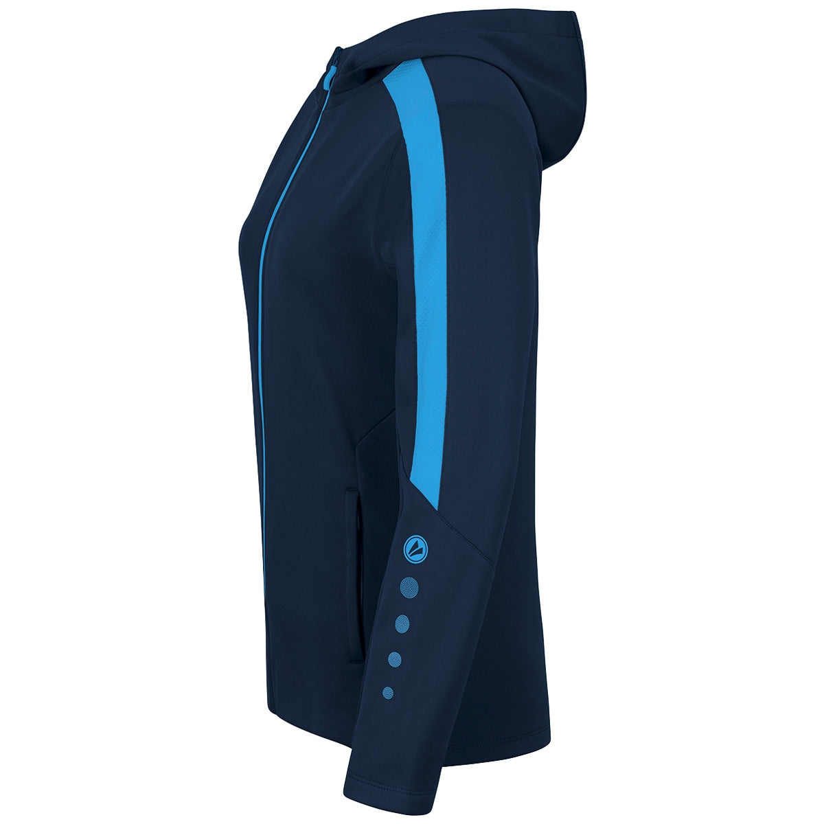 JAKO Kapuzenjacke Power Damen (marine/skyblue)