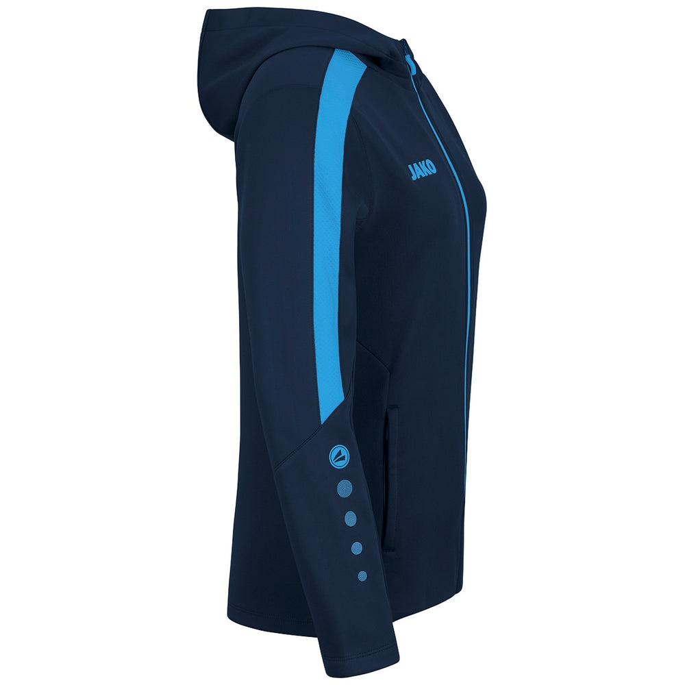 JAKO Kapuzenjacke Power Damen (marine/skyblue)
