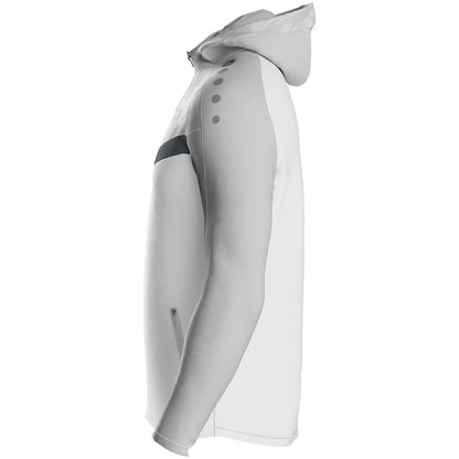 JAKO Kapuzenjacke Iconic (weiß/soft grey/anthra light)
