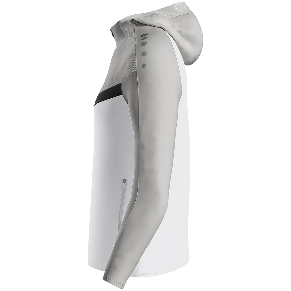 JAKO Kapuzenjacke Iconic Damen (weiß/soft grey/anthra light)