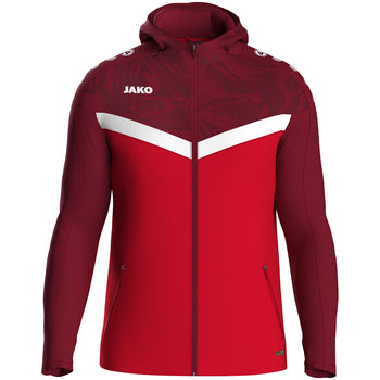 JAKO Kapuzenjacke Iconic (rot/weinrot)